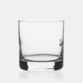 Benutzerdefiniert Schwarz-Weiß-Monogramm Whiskyglas (Rechts)