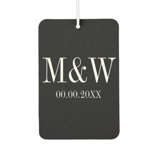 Benutzerdefiniert schwarz-weißes Herzkarosserieger Autolufterfrischer (Vorderseite)