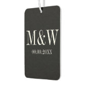 Benutzerdefiniert schwarz-weißes Herzkarosserieger Autolufterfrischer (Links)