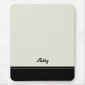 Benutzerdefiniert schwarzes beiges personalisierte mousepad (Vorne)