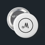 Benutzerdefiniert Schwarzweiß-Erstausgaben Button<br><div class="desc">Vorgefertigte schwarz-weiße Anfangsfarbe mit Rundkreisdesign.</div>