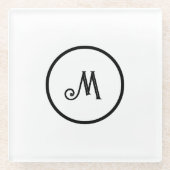 Benutzerdefiniert Schwarzweiß-Erstausgaben Glasuntersetzer (Vorderseite)