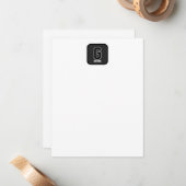 Benutzerdefiniert Schwarzweiß-Personalisierte Mono Mitteilungskarte (Vorderseite/Rückseite Beispiel)