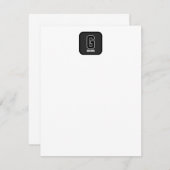 Benutzerdefiniert Schwarzweiß-Personalisierte Mono Mitteilungskarte (Vorne/Hinten)