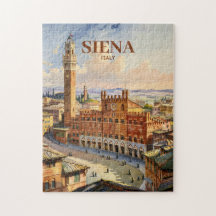 Benutzerdefiniert Siena Italien Reise Vintage Piaz