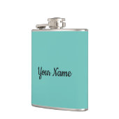 Benutzerdefiniert Slogan Foto Artwork Green Blue Flachmann (Links)