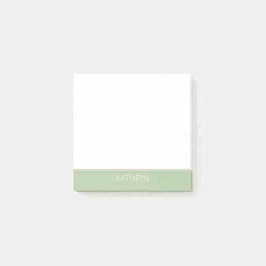 benutzerdefiniert solide Salbei grün natürlich bra Post-it Klebezettel (Vorderseite)