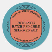 Benutzerdefiniert Southwest Authentisch Hatch Rote Runder Aufkleber (Vorderseite)