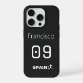 Benutzerdefiniert Spanien National Fußball Pro Mon iPhone Hülle (Rückseite)