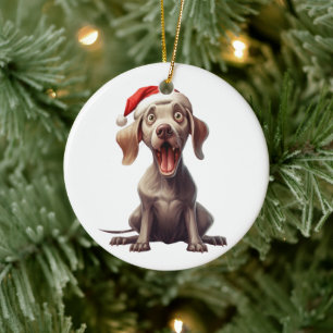 Benutzerdefiniert Spaß Weimaraner Hund Keramik Ornament