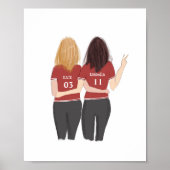 Benutzerdefiniert, Sport, Spieler, beste Freunde, Poster (Vorne)