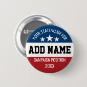 Benutzerdefiniert Staat hinzufügen - Politische Ka Button (Vorne & Hinten)