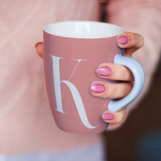 Benutzerdefiniert Stilvoller Anfangsname l Feminin Kaffeetasse