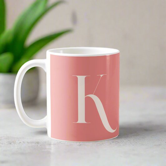 Benutzerdefiniert Stilvoller Anfangsname l Feminin Kaffeetasse