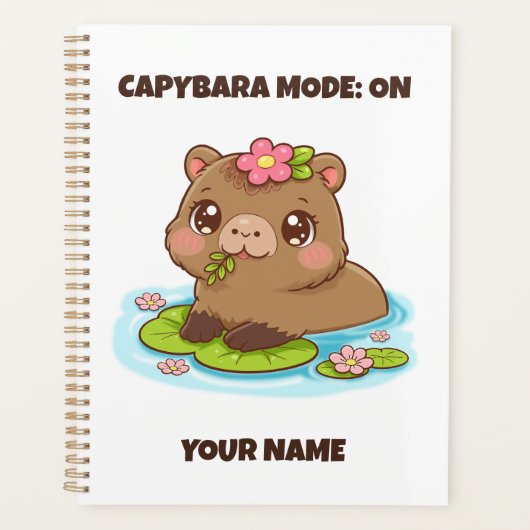 Benutzerdefiniert süß Kawaii Capybara Modus Planer (Vorderseite)