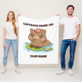 Benutzerdefiniert süße Kawaii Capybara Modus Fleecedecke