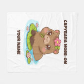 Benutzerdefiniert süße Kawaii Capybara Modus Fleecedecke (Vorderseite (Horizontal))
