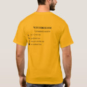 Benutzerdefiniert T - Shirt der Name Text Info Com (Rückseite)
