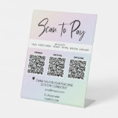 *~* Benutzerdefiniert - Tabelle Zelt QR 3 ZAHLUNGS Sockelschild (Vorderseite)