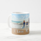 Benutzerdefiniert Tasse für Ihr Foto mit Text (Vorderseite Links)