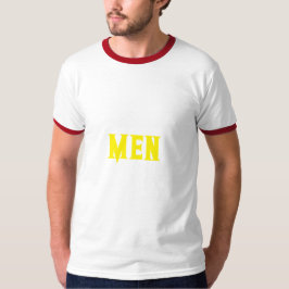 Benutzerdefiniert Text leuchtend Gelb Farbe Männer T-Shirt
