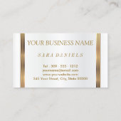 Benutzerdefiniert - Text mit Gold-Script Visitenkarte (Rückseite)