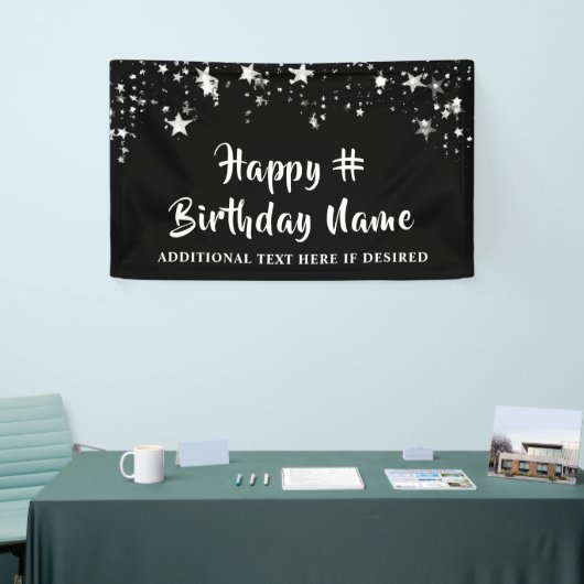 Benutzerdefiniert Text und Farbe der schwarzen Sil Banner (Messeveranstaltung)