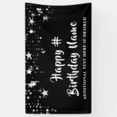 Benutzerdefiniert Text und Farbe der schwarzen Sil Banner (Vertikal)