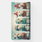Benutzerdefiniert Text Winter Llamas Banner (Vertikal)