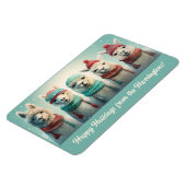 Benutzerdefiniert Text Winter Llamas Magnet (Linke Seite)