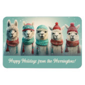 Benutzerdefiniert Text Winter Llamas Magnet (Horizontal)