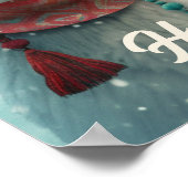 Benutzerdefiniert Text Winter Llamas Poster (Ecke)