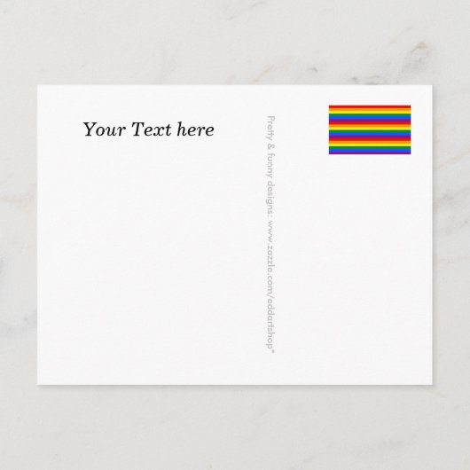 Benutzerdefiniert Text, Zeichen, Bild und Hintergr Ankündigungspostkarte (Rückseite)