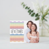 Benutzerdefiniert Text, Zeichen, Bild und Hintergr Ankündigungspostkarte (Stehend Vorderseite)