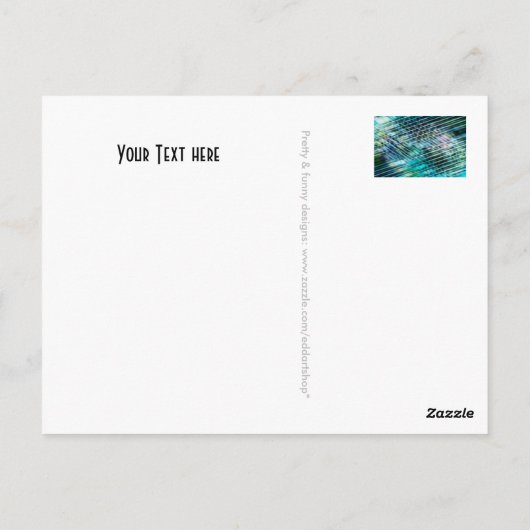 Benutzerdefiniert Text, Zeichen, Bild und Hintergr Postkarte (Rückseite)