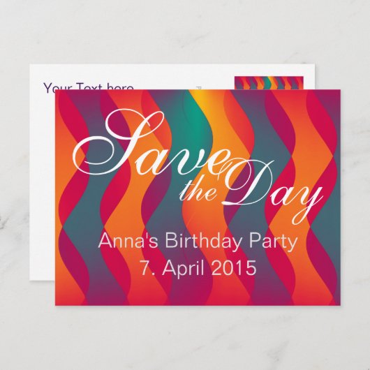 Benutzerdefiniert Text, Zeichen, Bild und Hintergr Postkarte (Vorne/Hinten)