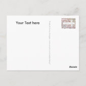 Benutzerdefiniert Text, Zeichen, Bild und Hintergr Postkarte (Rückseite)