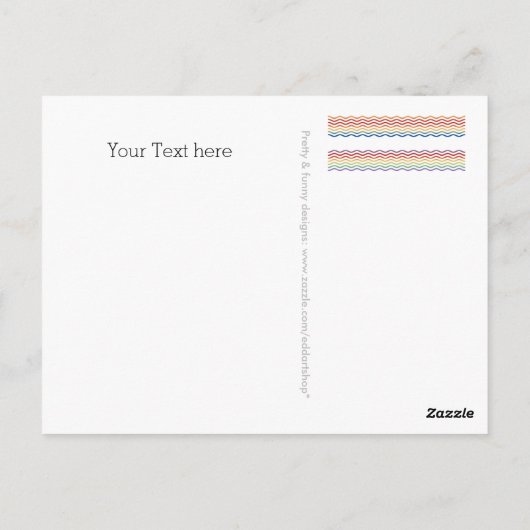 Benutzerdefiniert Text, Zeichen, Bild und Hintergr Postkarte (Rückseite)