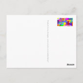 Benutzerdefiniert Text, Zeichen, Bild und Hintergr Postkarte (Rückseite)