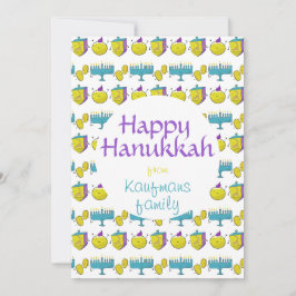 Benutzerdefiniert tragen Sie Ihren Namen Hanukkah  Einladung