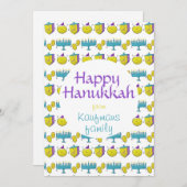 Benutzerdefiniert tragen Sie Ihren Namen Hanukkah Einladung (Vorne/Hinten)
