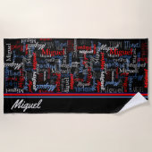 Benutzerdefiniert über den grafischen Namen grau s Strandtuch (Vorderseite)