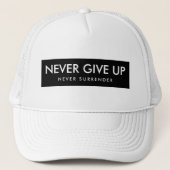 Benutzerdefiniert: Übergeben Sie nie Text Unisex Truckerkappe (Vorderseite)