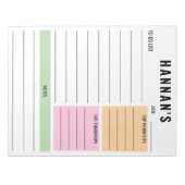 Benutzerdefiniert, um Personalisierten Tagesplaner Notizblock (Vorderseite)