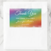 Benutzerdefiniert Vielen Dank Kalligraphierte Text Rechteckiger Aufkleber (Tasche)