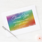 Benutzerdefiniert Vielen Dank Kalligraphierte Text Rechteckiger Aufkleber (Umschlag)