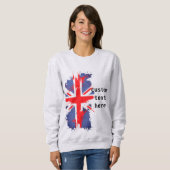 Benutzerdefiniert Vintage Flagge Rotes blaues Weiß Sweatshirt (Vorne ganz)