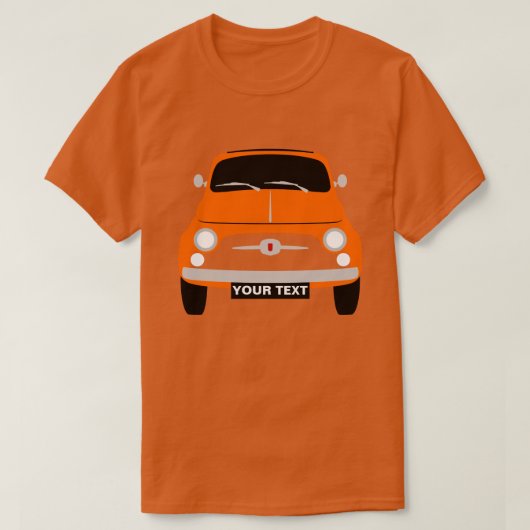Benutzerdefiniert Vintages klassisches Fiat 500 T-Shirt (Design vorne)