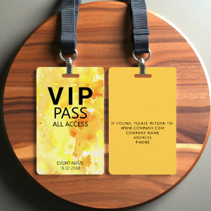 Benutzerdefiniert VIP All Access Wasserfarbe Abstr Ausweis