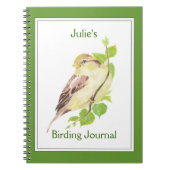 Benutzerdefiniert, Vogelbeobachter Journal mit Was Notizblock (Vorderseite)